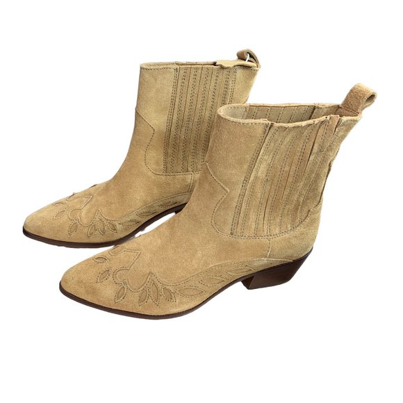 H&M Women’s Western Motif Suede Boots - Picture 1 of 7